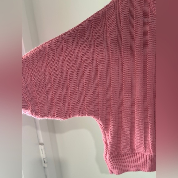 ASOS Pink Ribbed Crew Neck Sweater - Picture 6 of 13